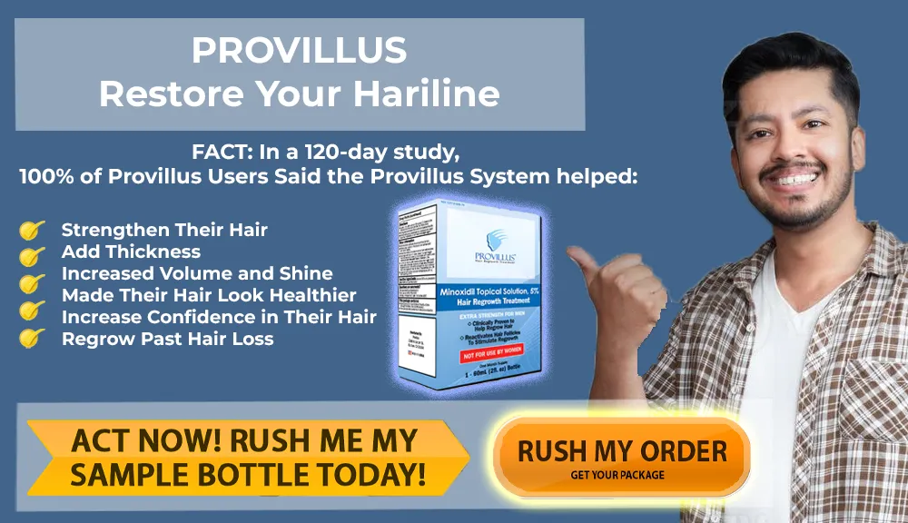 Provillus For Men Spray Banner