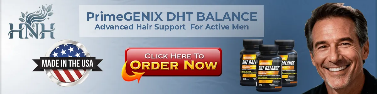 PrimeGENIX DHT Balance Banner with Happy Man