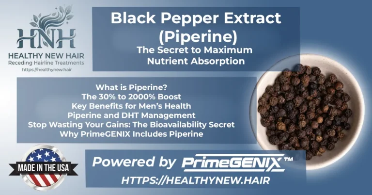 Black Pepper Extract Black pepper extract and piperine benefits for hair supplements showing how it increases nutrient absorption and bioavailability for maximum results.