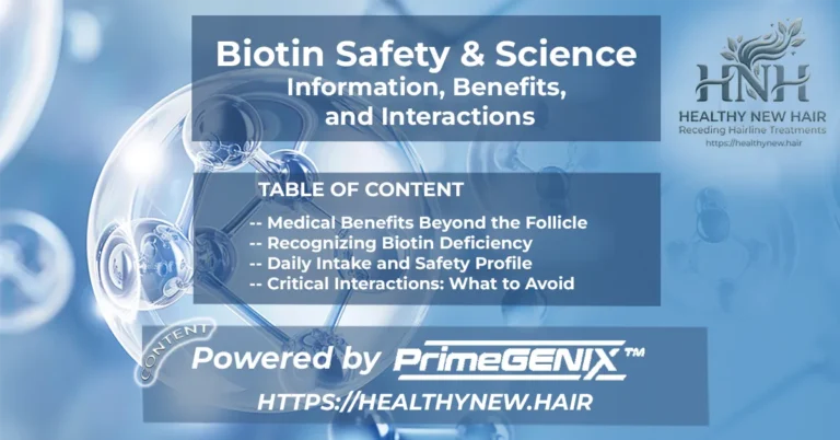 Biotin safety and science overview including clinical benefits for metabolism and cardiovascular health.