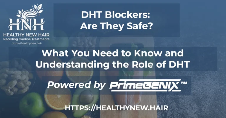 DHT Blocker Safety Featured Image with HNH Banner and Main text about the post