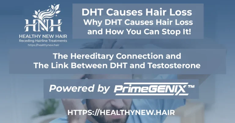 Why DHT Causes Hair Loss Visual explanation of why DHT causes hair follicle miniaturization and the best natural treatments to stop receding hair lines.
