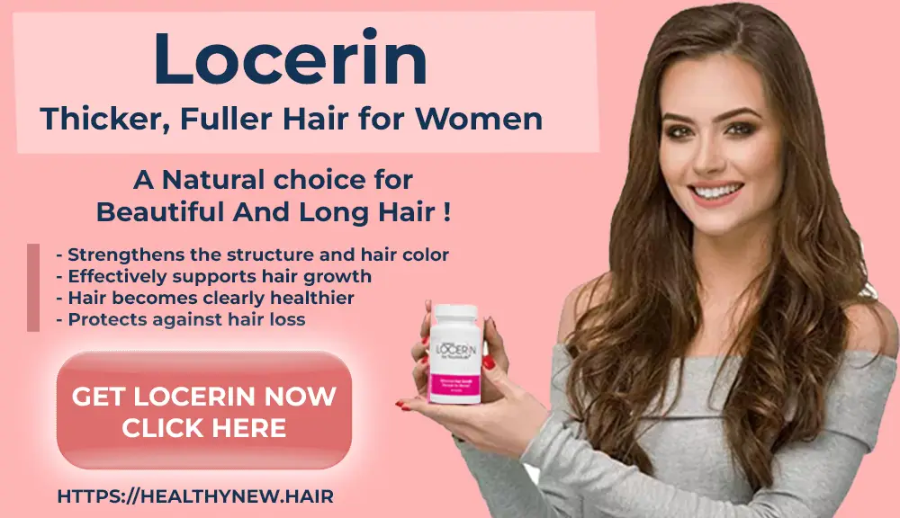 Official Locerin receding hairline in women supplement matrix banner for advanced frontotemporal hair growth stimulation, hormonal balance optimization, and thinning edge vitalization guides.