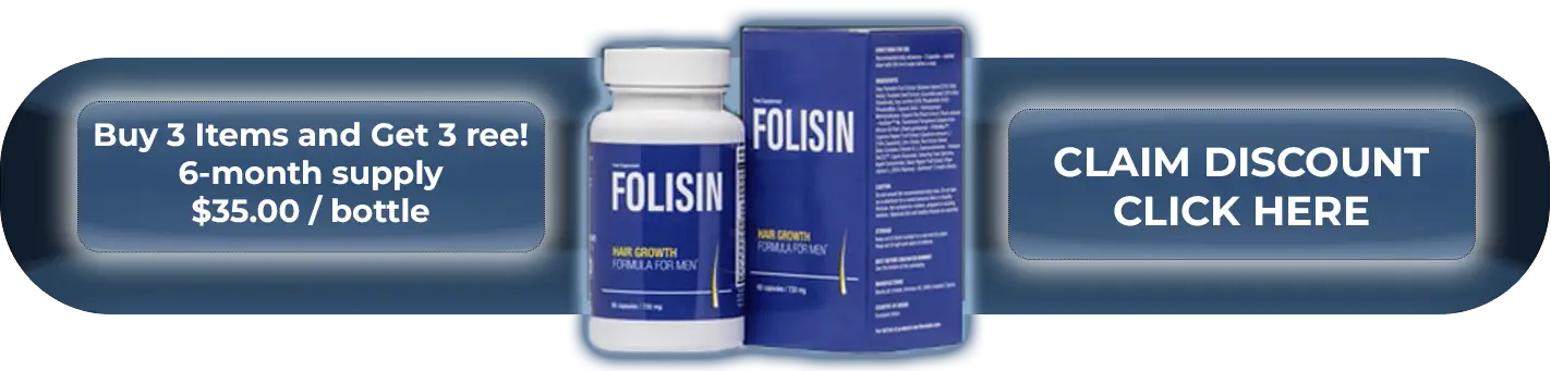 High-contrast display package overviewing Folisin Receding Hairline Treatment showcasing active liposterolic constituents and essential fatty acids for hair preservation cleanly.